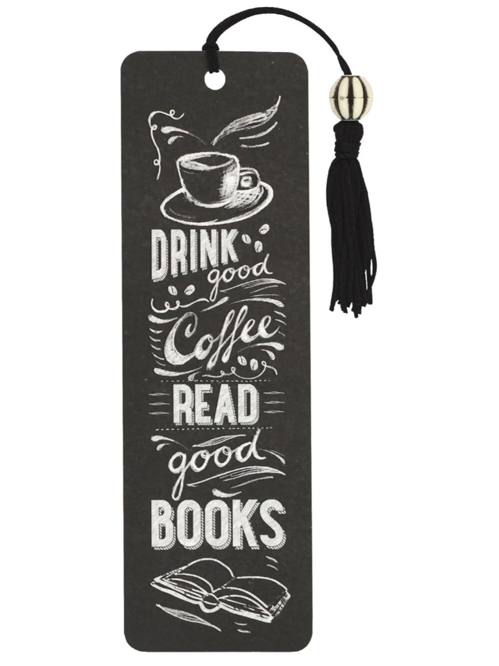 Coffee & Books Beaded Bookmark,1Pc